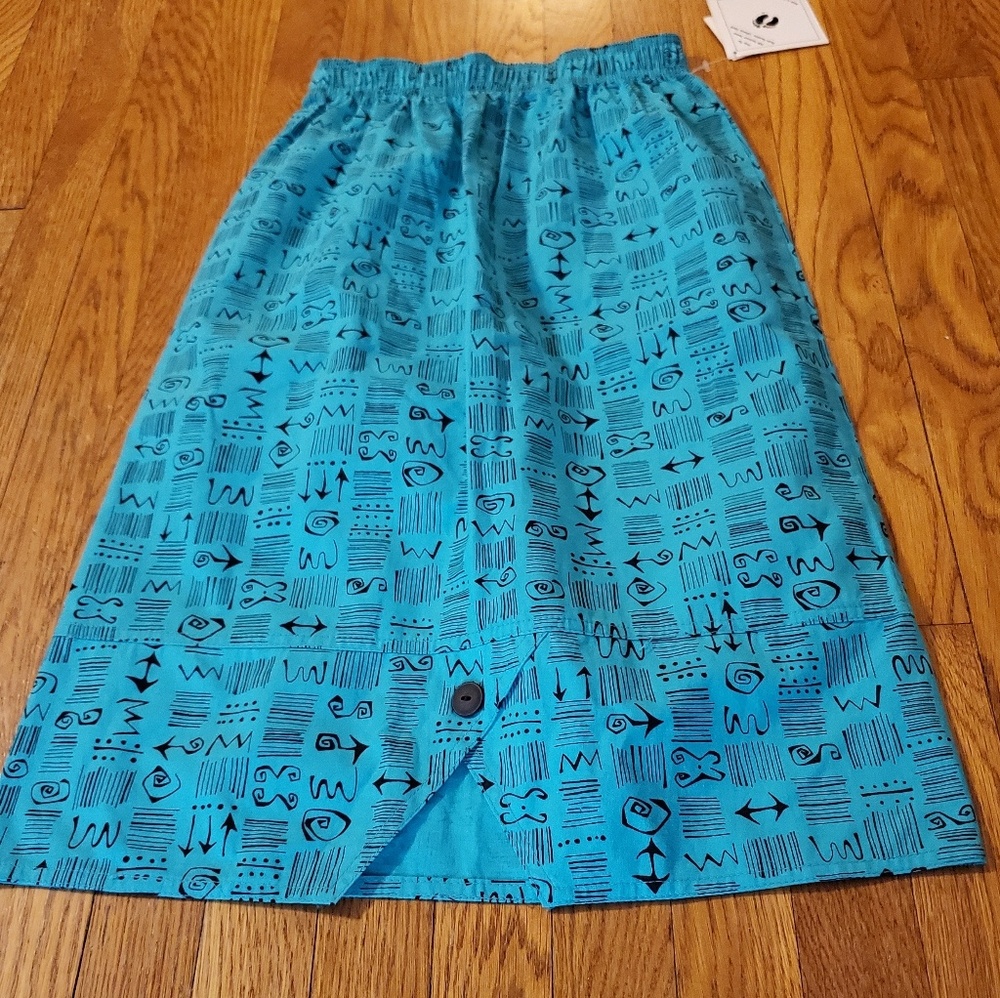 Vintage 90s HANG TEN NWT midi Skirt